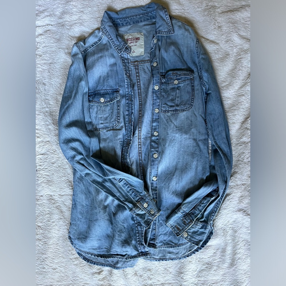 Mossimo Chambray Denim Button-Down Shirt